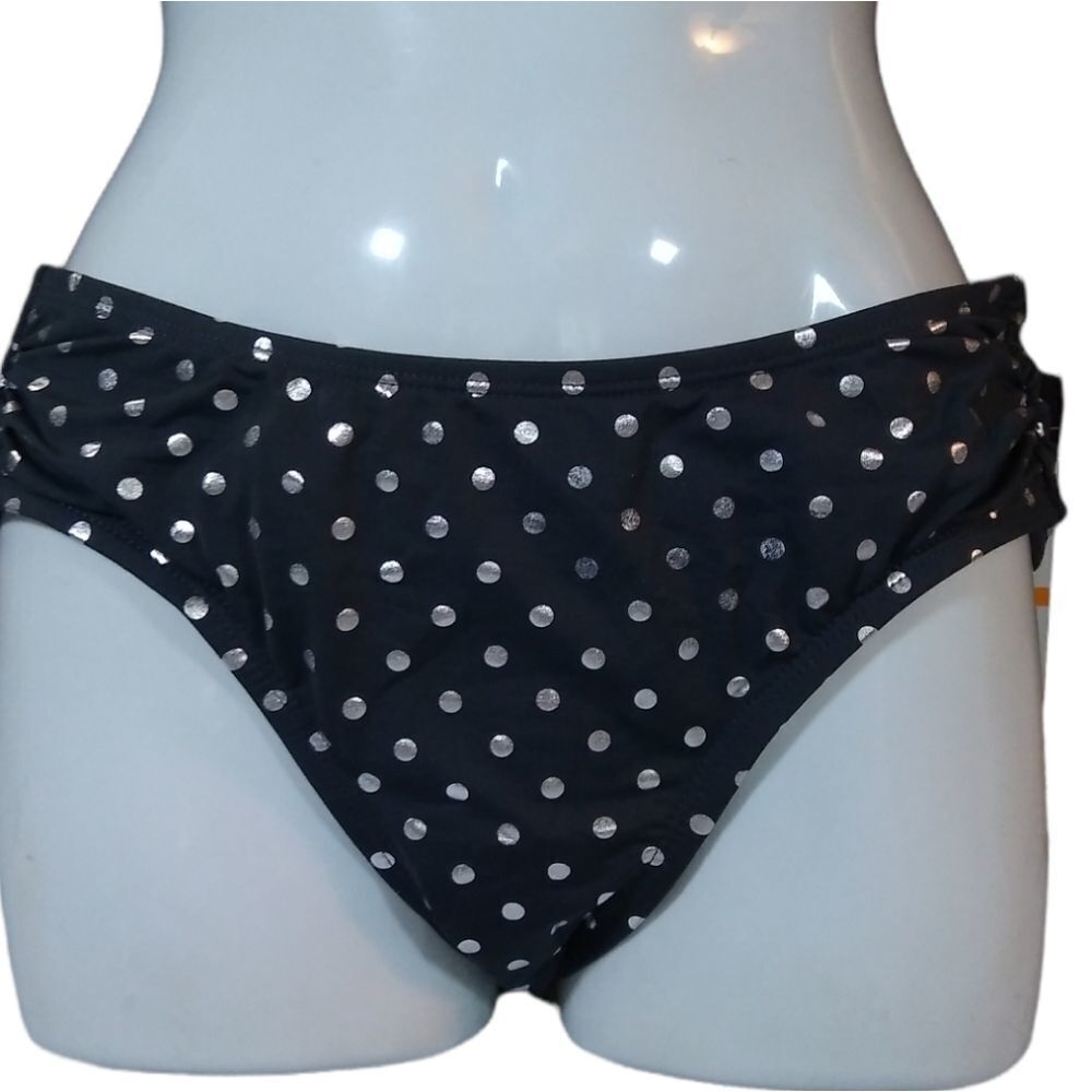 NEW ANNE COLE polka dot bikini swim bottoms S